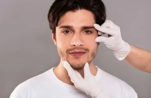Face browlift male
